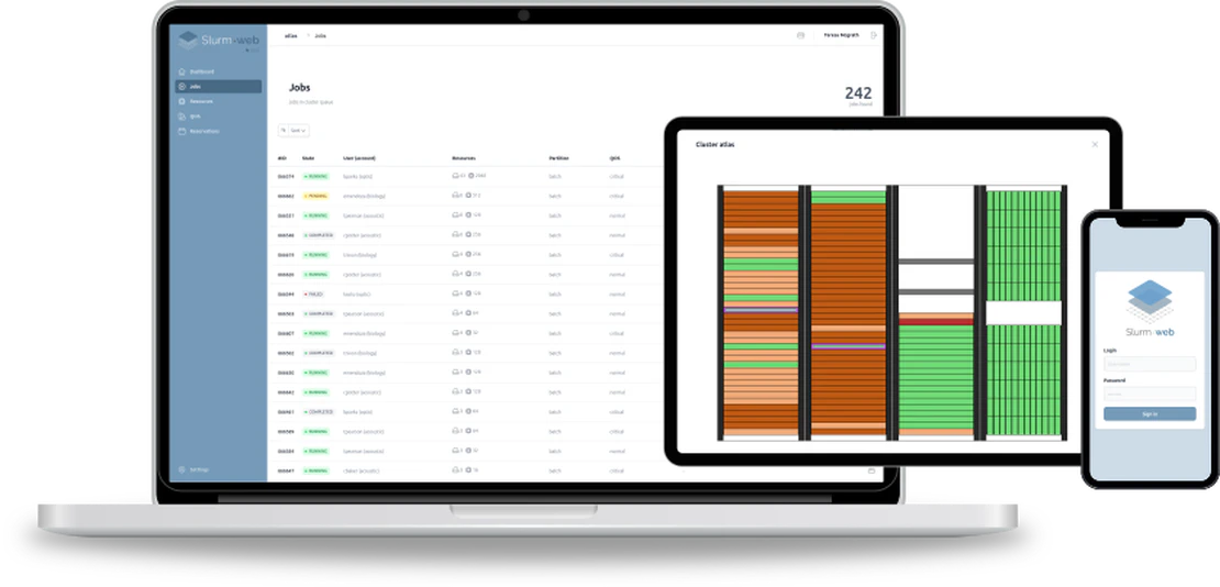 Slurm-web dashboard